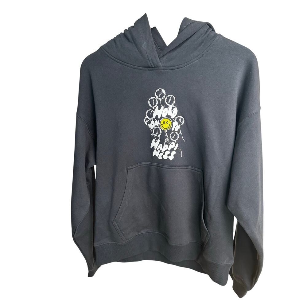 Fabletics x S.W. Smiley Cotton Black Hoodie - Size M - New